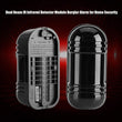 Black Transmitter and Receiver  Sensor Alarm Dual Beam Infrared Detector 150mm - ecomstock