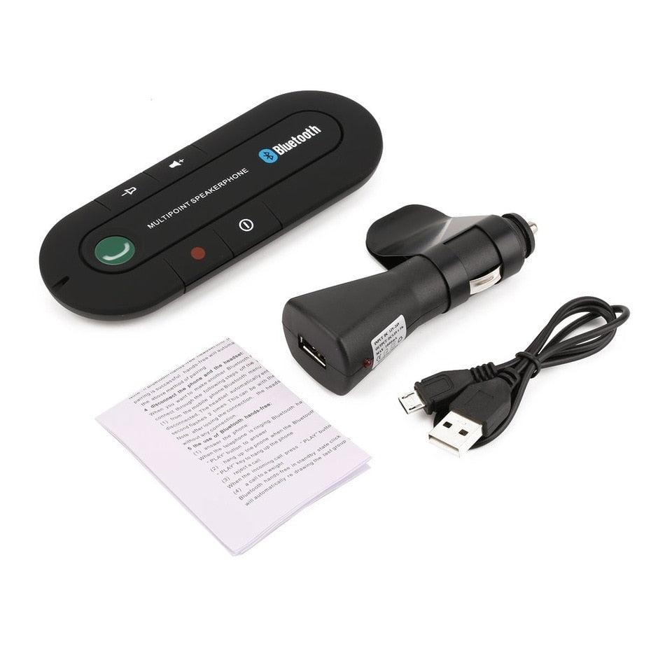 Wireless Multipoint Bluetooth Handsfree Car Kit Speakerphone - ecomstock