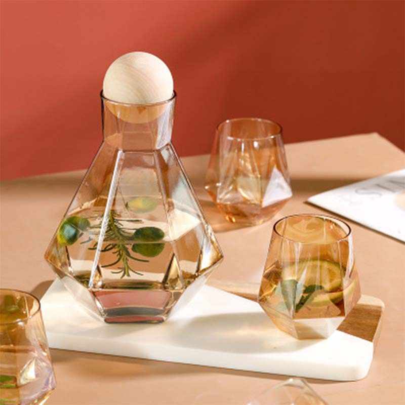 7 Pcs High Quality Elegant Crystalline Glass Ware - ecomstock