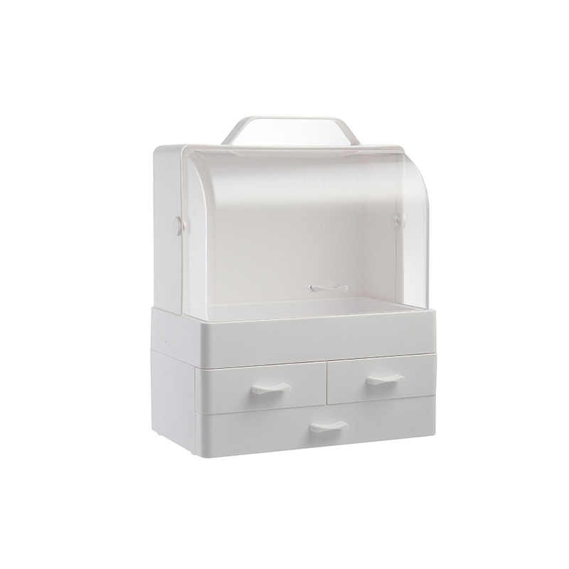 Portable Make Up Cosmetic Storage Box with Drawers and Lids - ecomstock