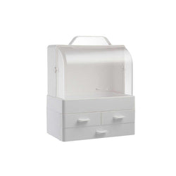 Portable Make Up Cosmetic Storage Box with Drawers and Lids - ecomstock
