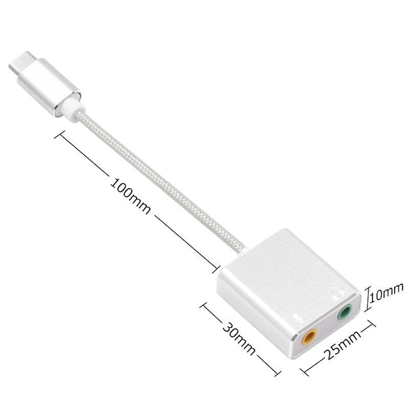 Type-c Sound Card Jack 3.5mm Headphone - ecomstock