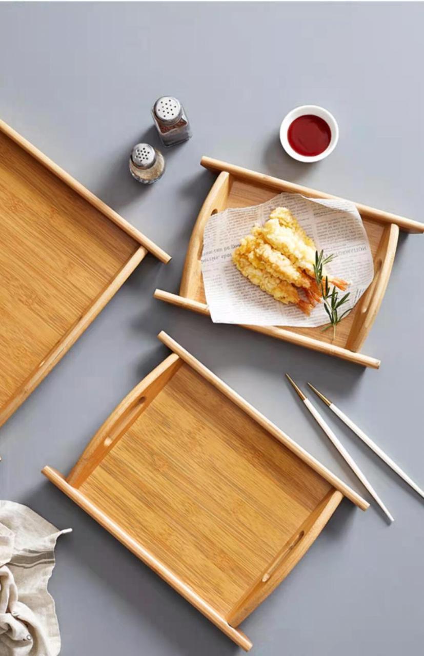Bamboo Serving Tray-3 Set - ecomstock
