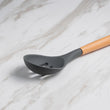 Silicone Slotted Spoon with Wood Handle - ecomstock