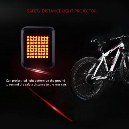 Intelligent bicycle Brake Sensor Laser Light-Black - ecomstock