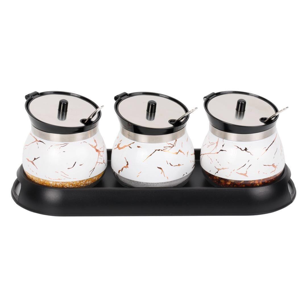 Condiment Spice Jars - Set of 3 - ecomstock