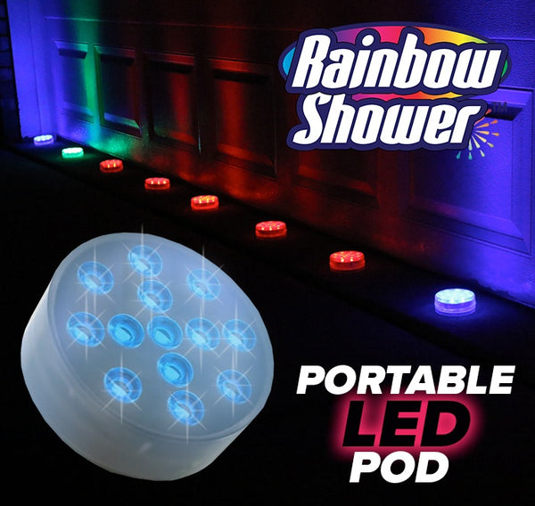 Portable LED Rainbow Shower Pod - ecomstock