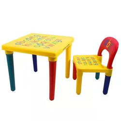 Kiddies Alphabet Educational Plastic Table And Chair - ecomstock