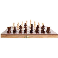 Portable 3 In 1 Wooden Chess with Portable Folding Interior Storage - ecomstock