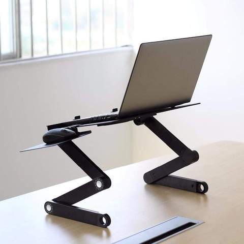Foldable Aluminum Adjustable Laptop Desk - ecomstock