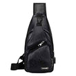 USB Charging Anti-Theft Crossbody Sling Bag - Black - ecomstock