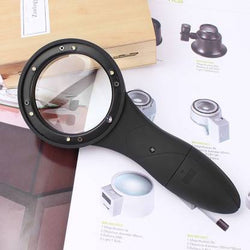 Portable 4x Imagination Handlupe Magnifier with 6 LEDs - ecomstock