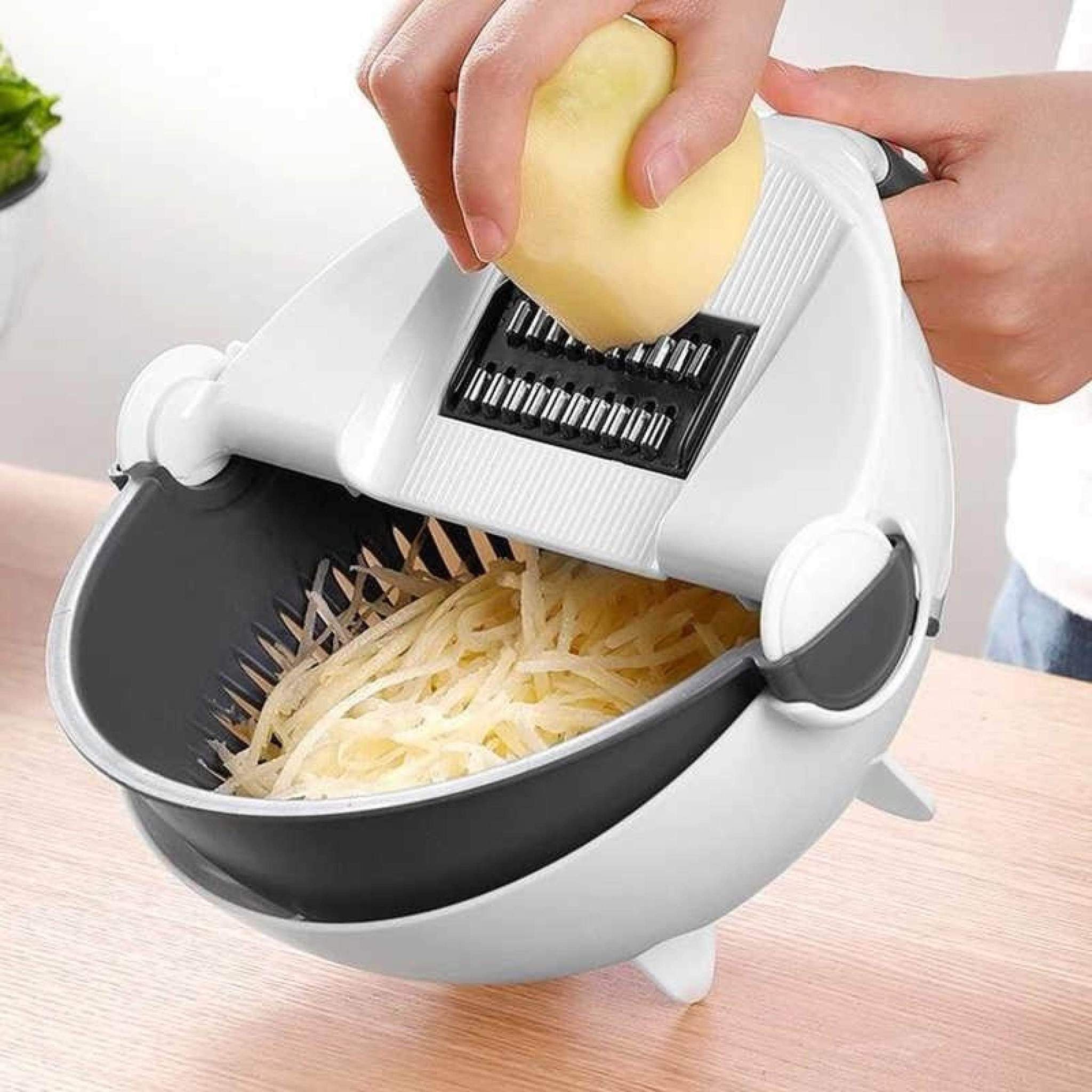 Multi-function Vegetable Cutter Draining Basket - ecomstock