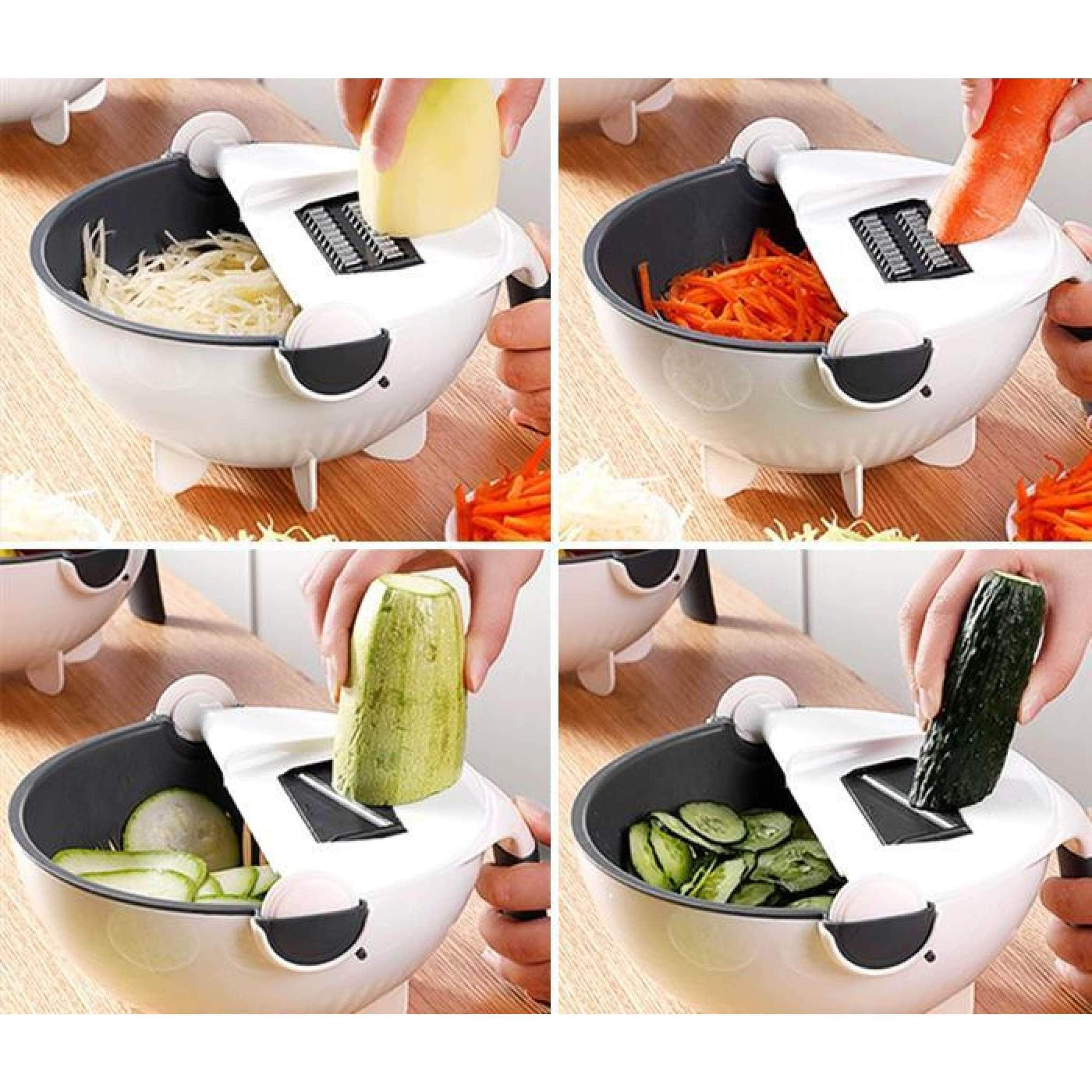 Multi-function Vegetable Cutter Draining Basket - ecomstock