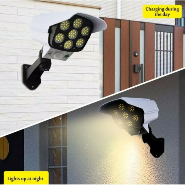 Dummy Camera Solar Sensor Light wall  77 LED Lights - ecomstock