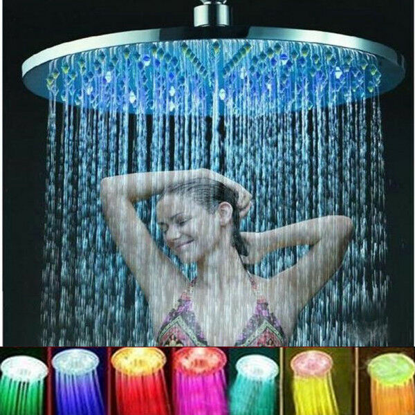 Automatic Interchange LED Rain Fall Shower Head - ecomstock