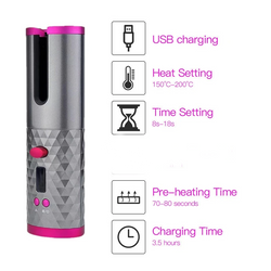 Professional Rechargeable 2 direction Automatic Hair Curler - ecomstock