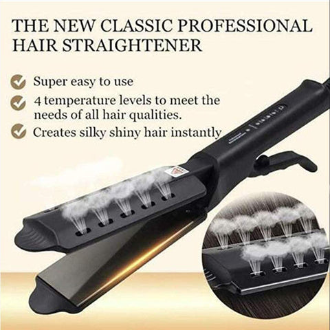 Steamy Four-gear temperature adjustable Ceramic Hair Straightener - ecomstock