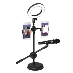 4 in 1 Mobile stand with light and Mic holder - ecomstock