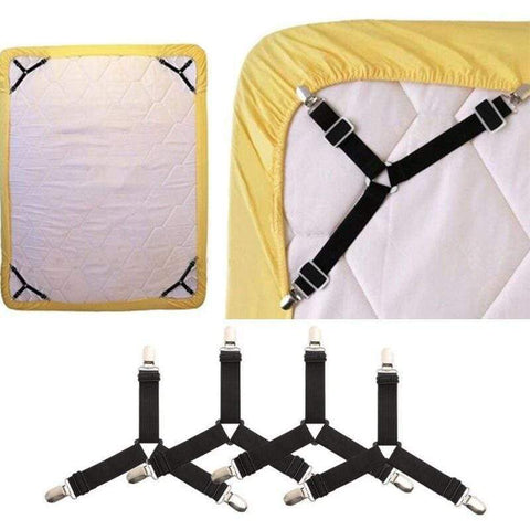 4 Pcs Three-Point Bedsheet Grippers - ecomstock